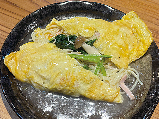 小松菜の風味豊か　小松菜のオムパスタ