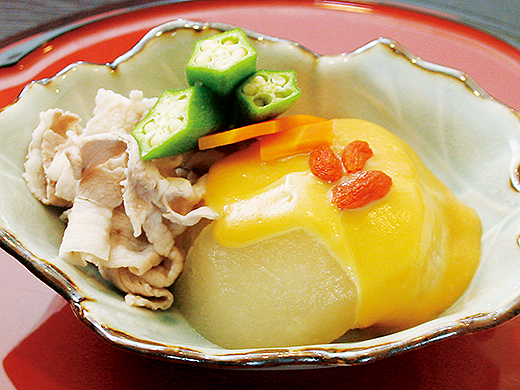 さっぱりとした後味が特徴 梨の胡麻味噌がけ