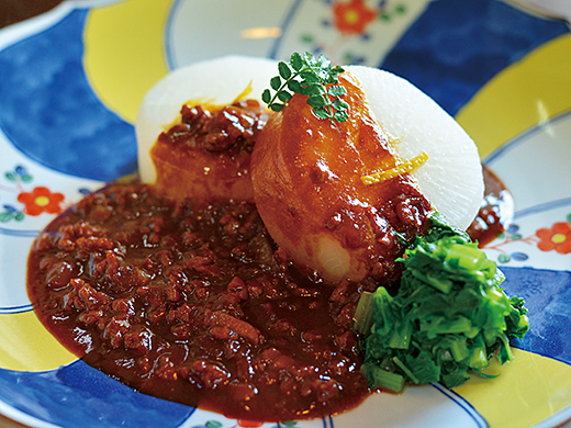 どこか懐かしい味 ダイコンの万能肉みそがけ