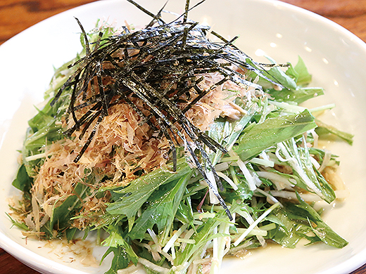 簡単！やみつきになる　水菜とダイコンのシャキシャキサラダ